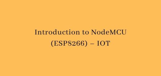 Introduction to NodeMCU (ESP8266) – IOT