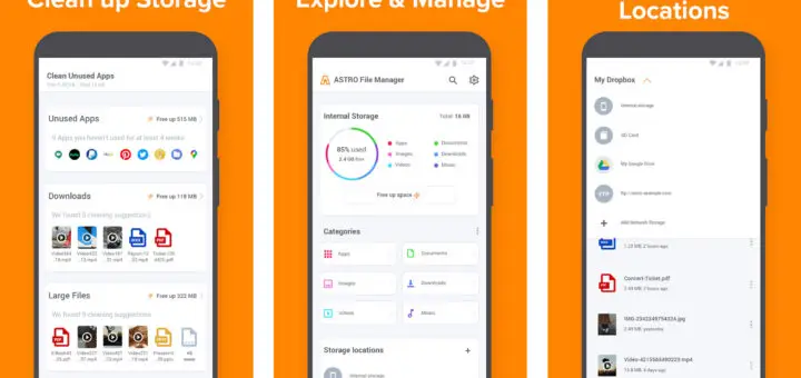 Saving pictures from an Android Phone to a Memory Card using ASTRO File Manager