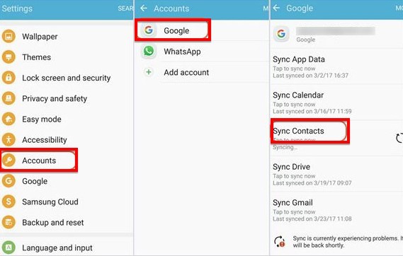 Transferring contacts from one Android phone to another
