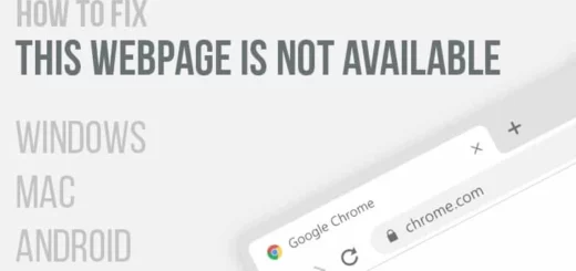How to fix a “Webpage not available” error message