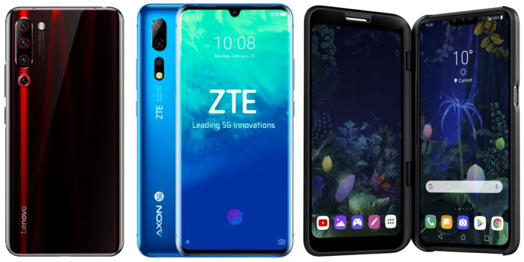 ZTE and Lenovo smartphone