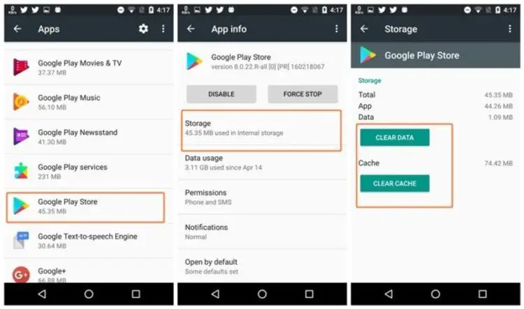 Steps to Clear Google Play Store Cache and Data