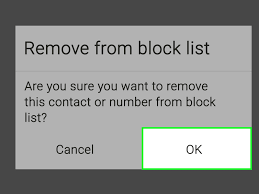 Unblock the number for Android Phones