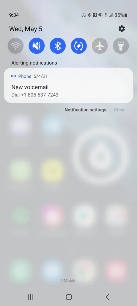 Voicemail Notification Keeps Coming Back